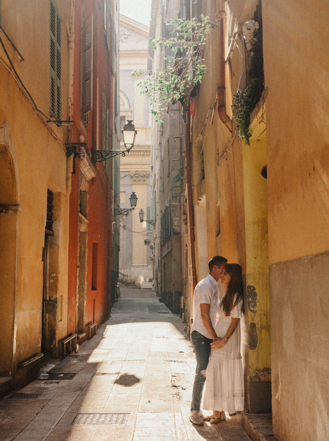 private intimate moment for couple in old town nice france