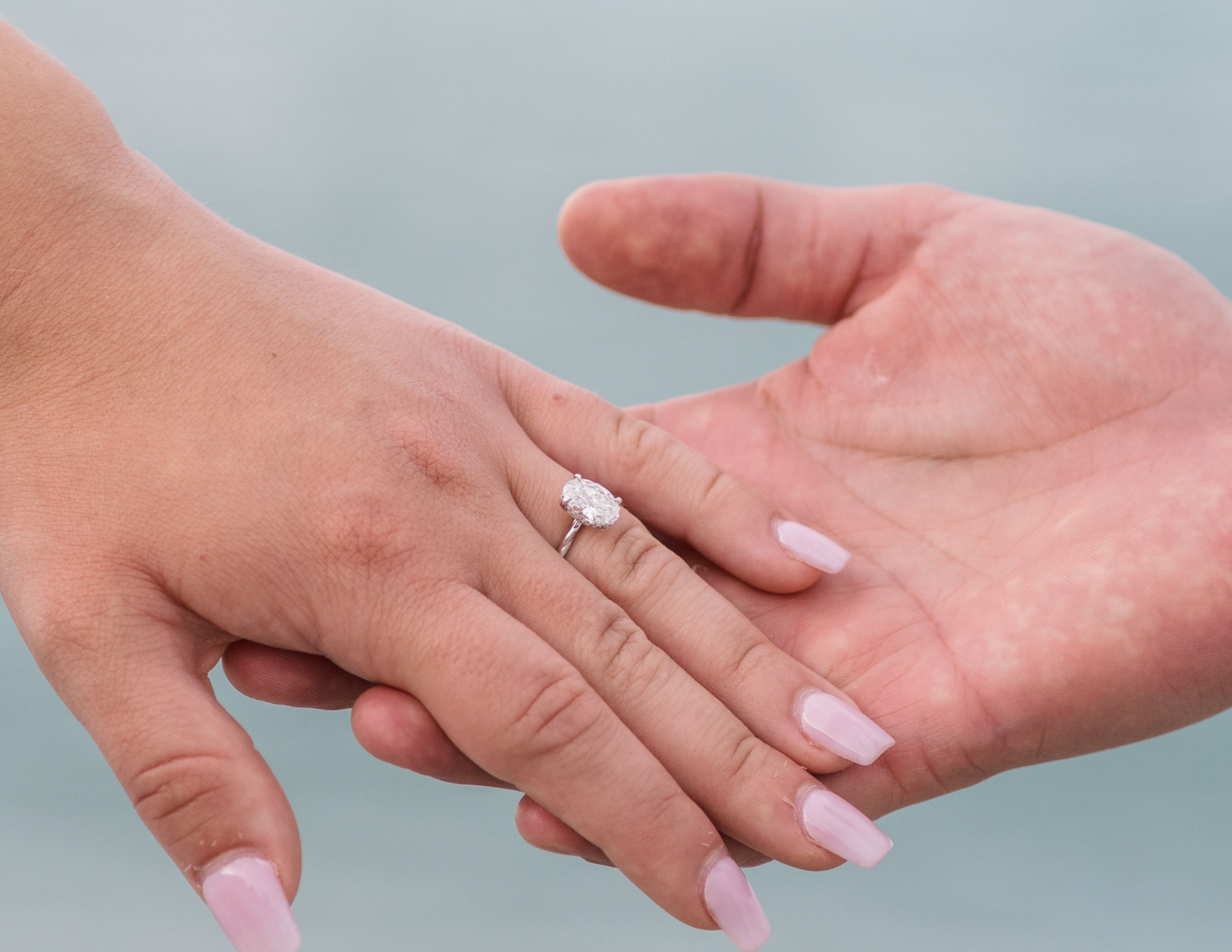 shiny engagement ring