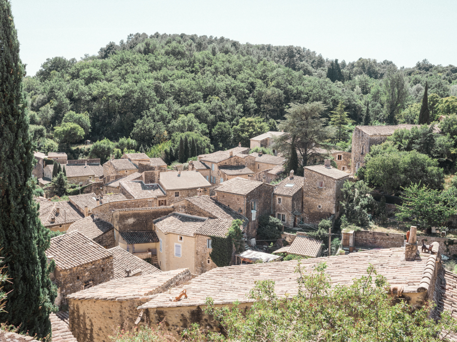 a view of saint montan in france