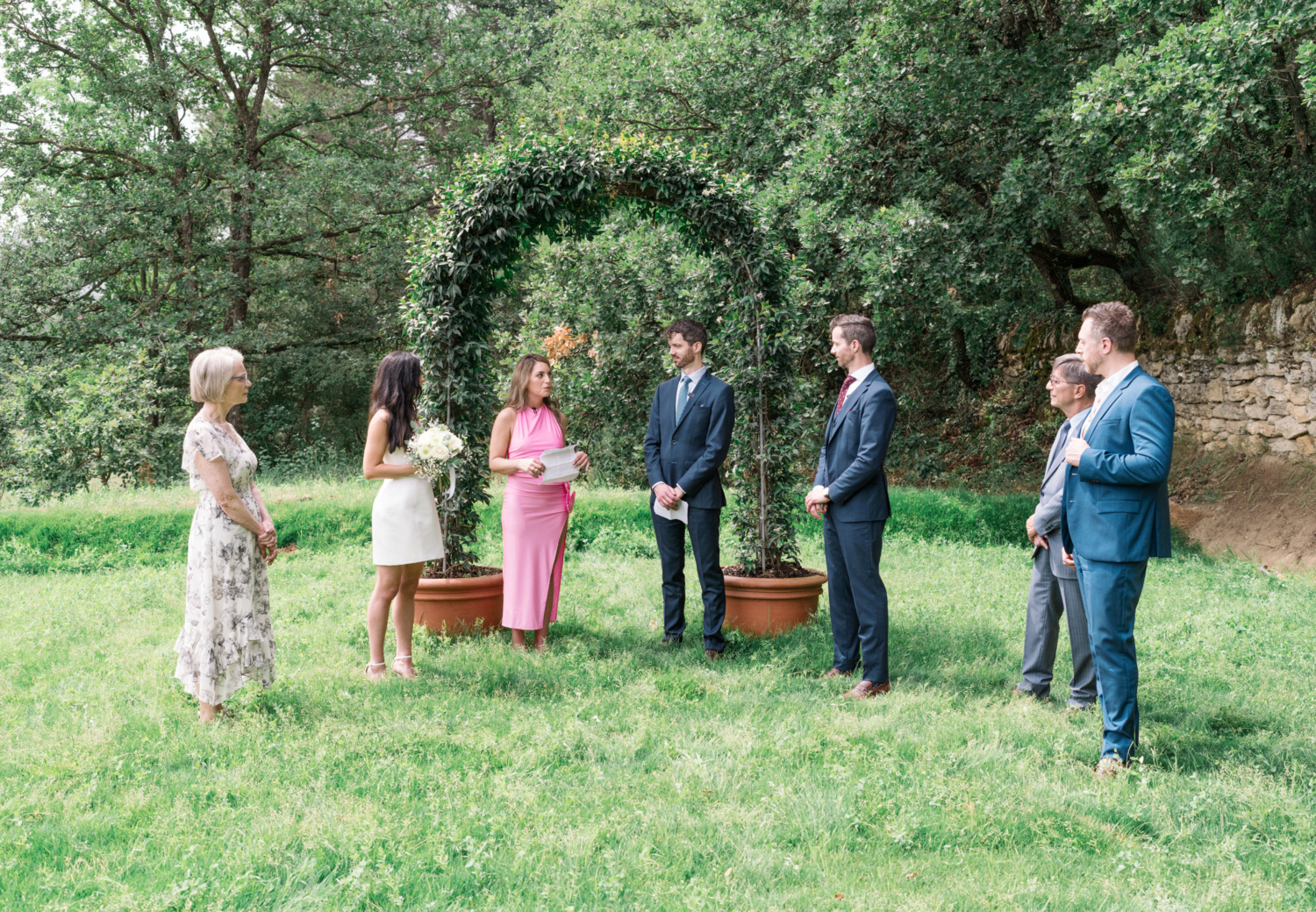 wedding elopement ceremony at the domaine de la citadelle in menerbes france