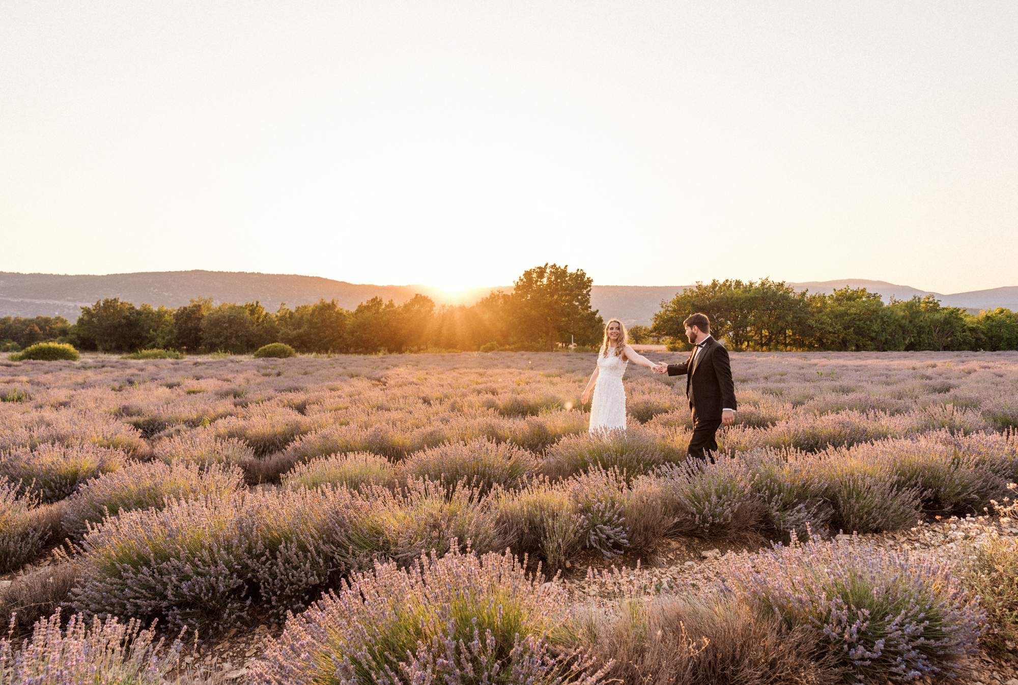 elopement in lavender fields of provence