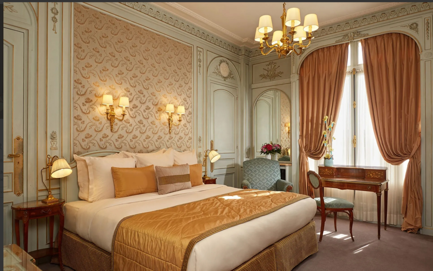 elegant hotel room in paris