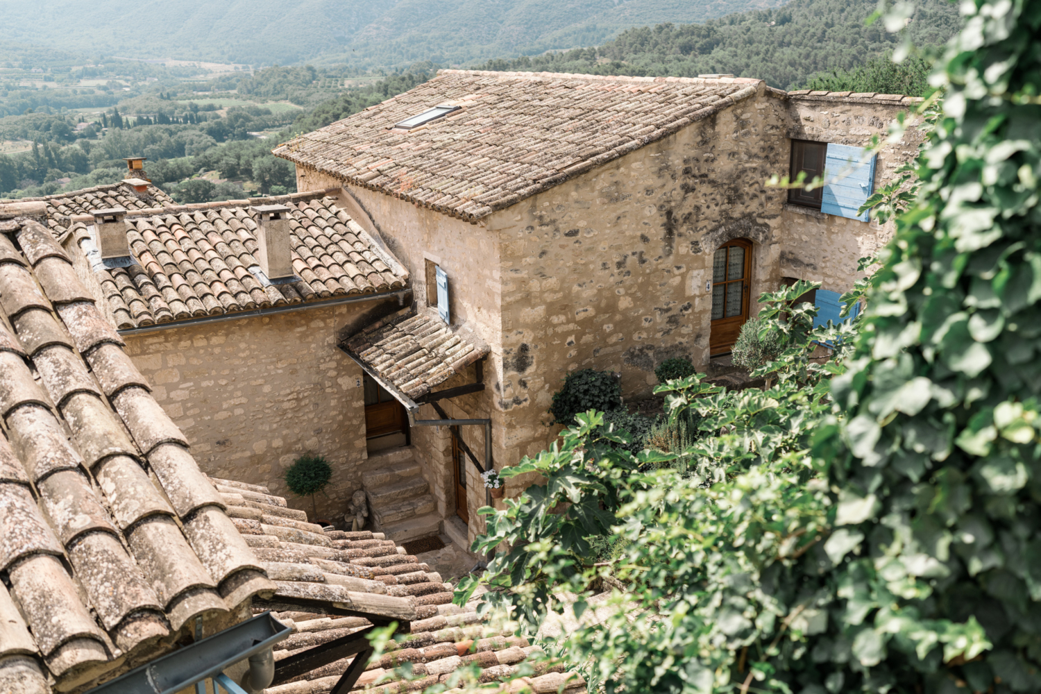 view of lacoste provence france