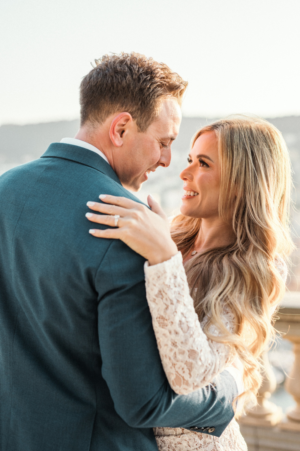 woman looks at man in love in nice france