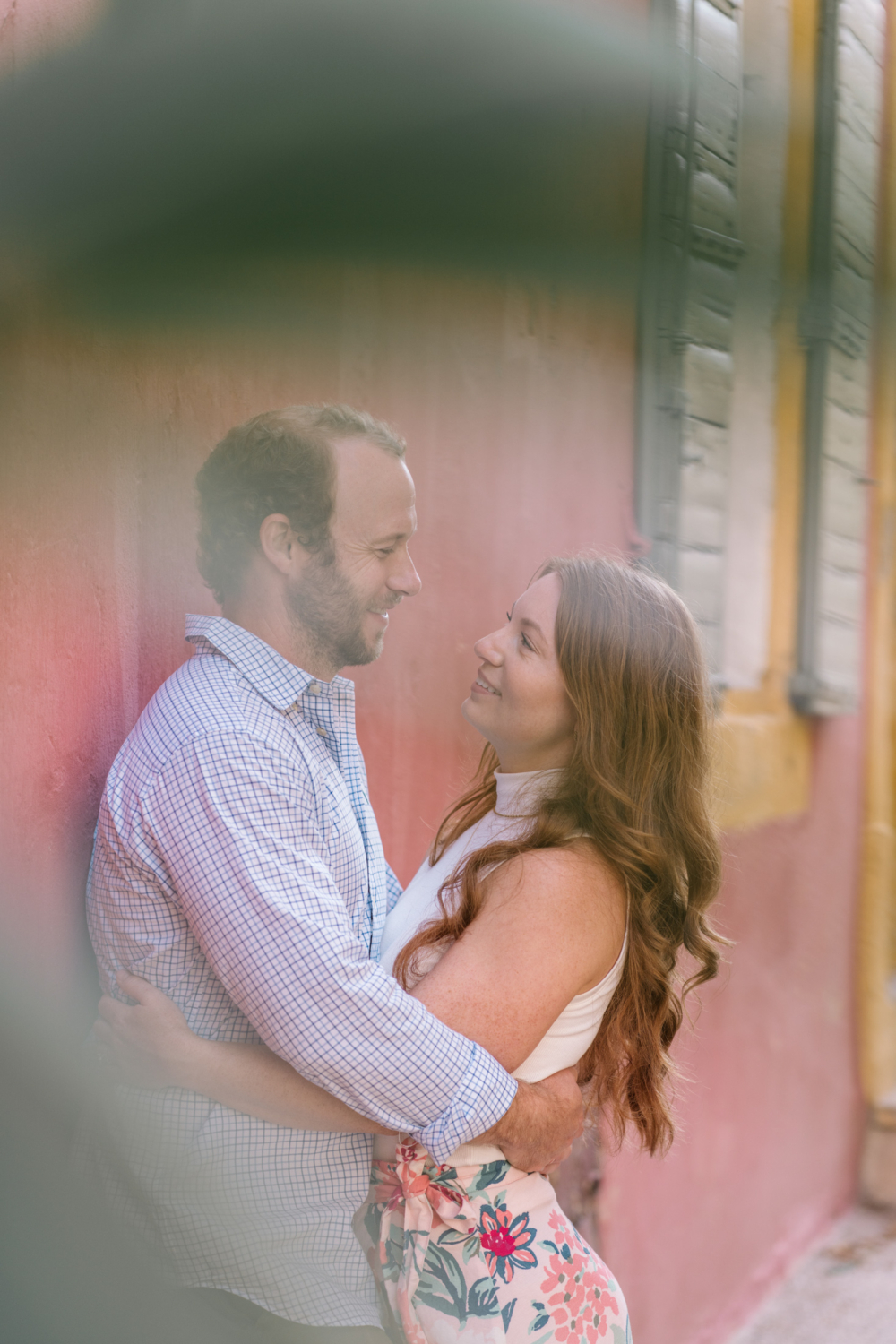 married couple smile at each other in arles france