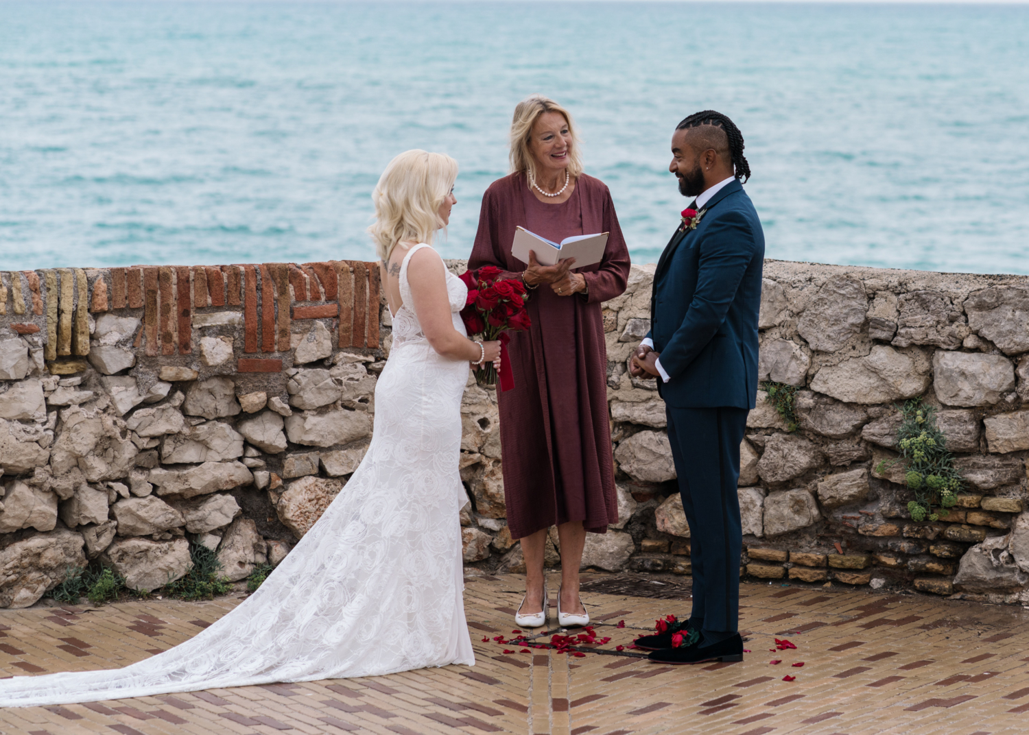 celebrant performs elopement ceremony in antibes france