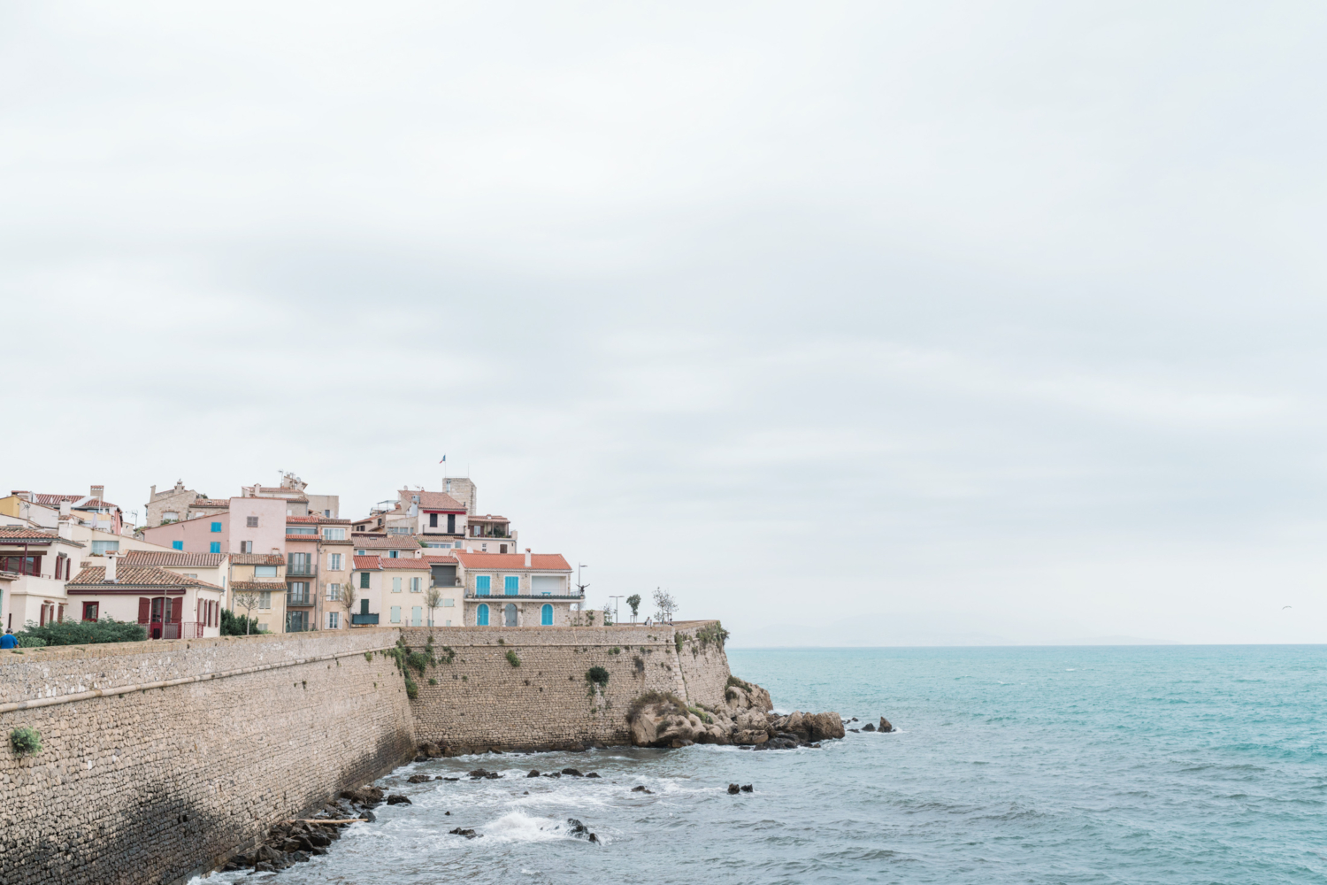 beautiful view of old town antibes france