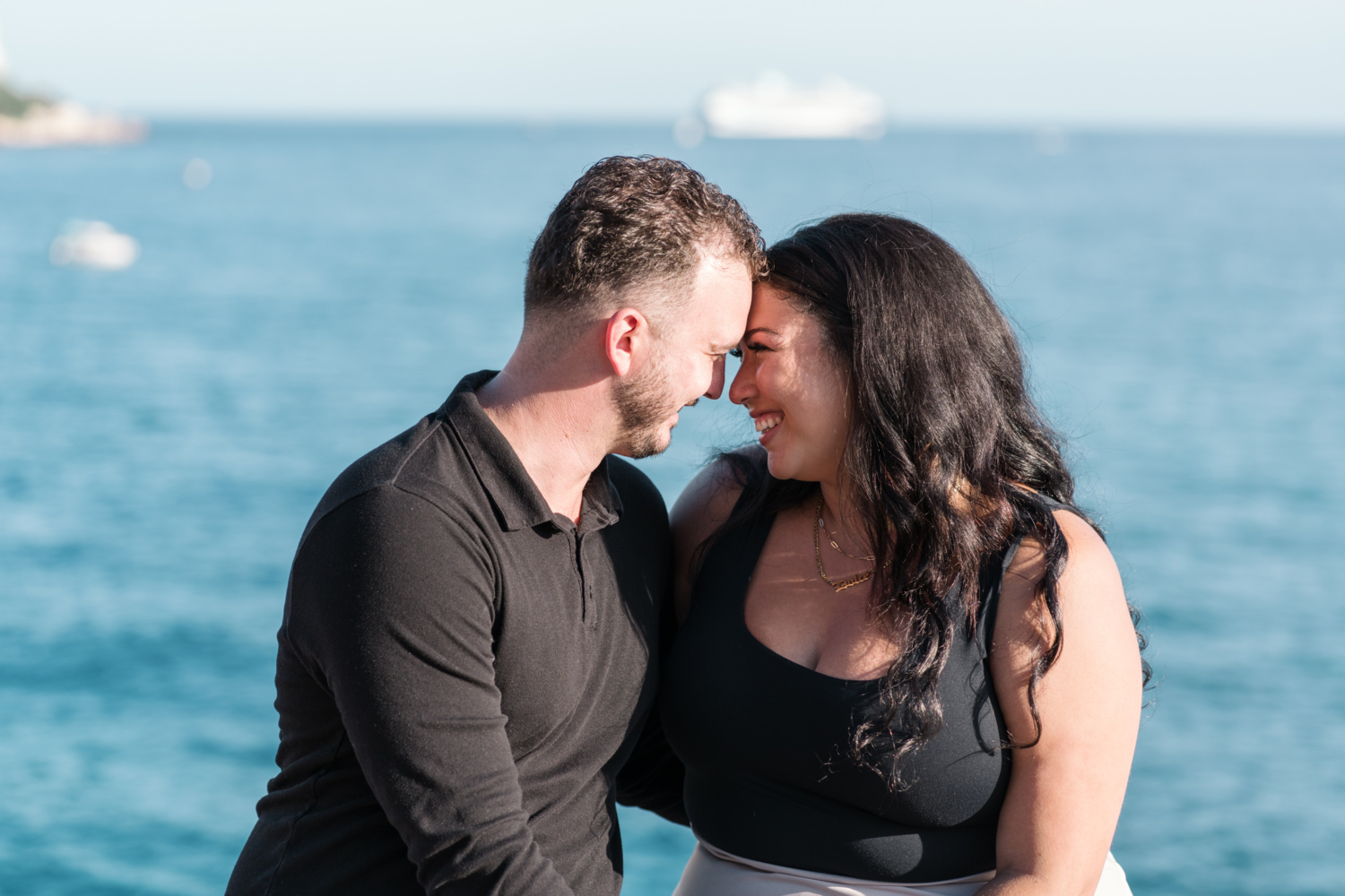 newly engaged couple share special moment in nice france