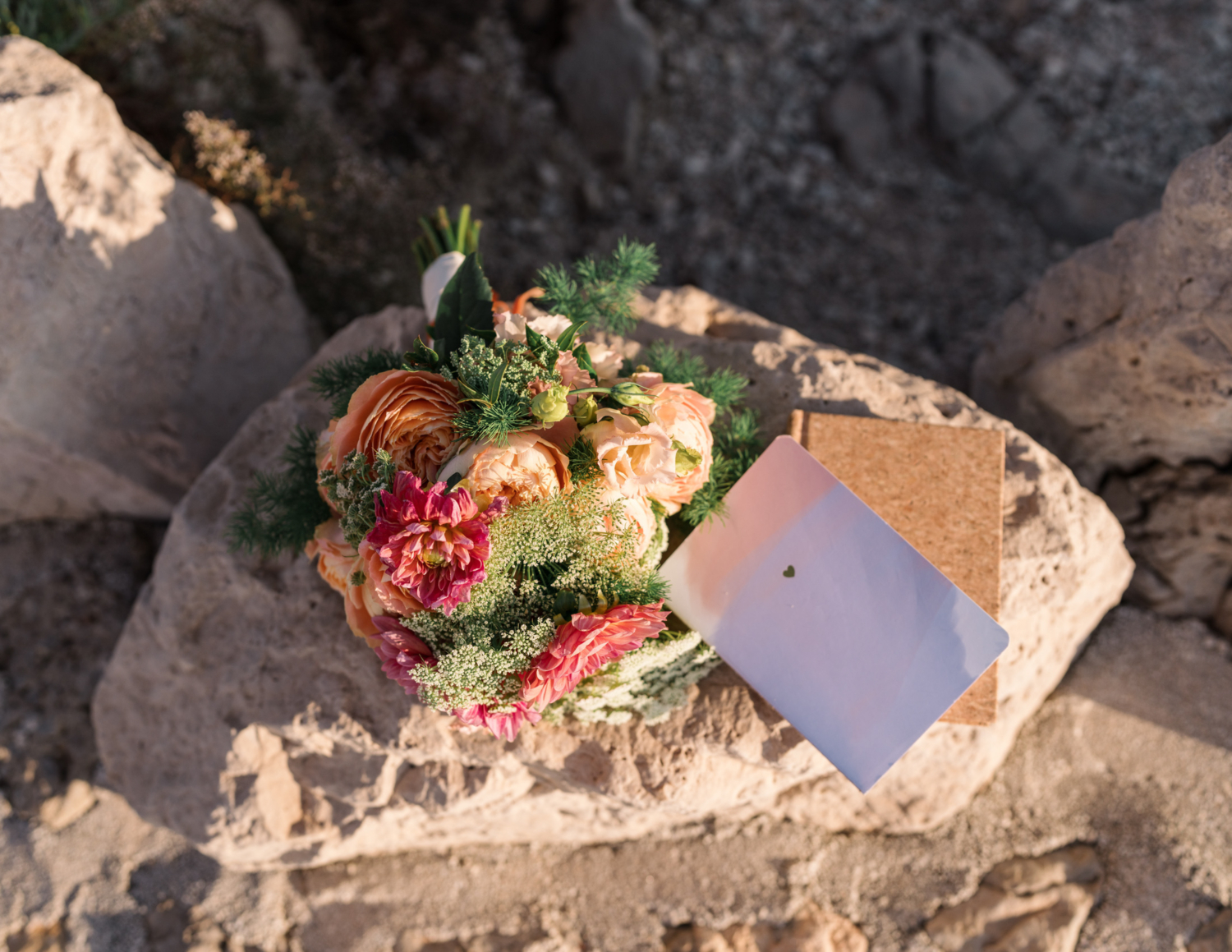 bouquet and vow booklet in saint jean cap ferrat france on the french riviera