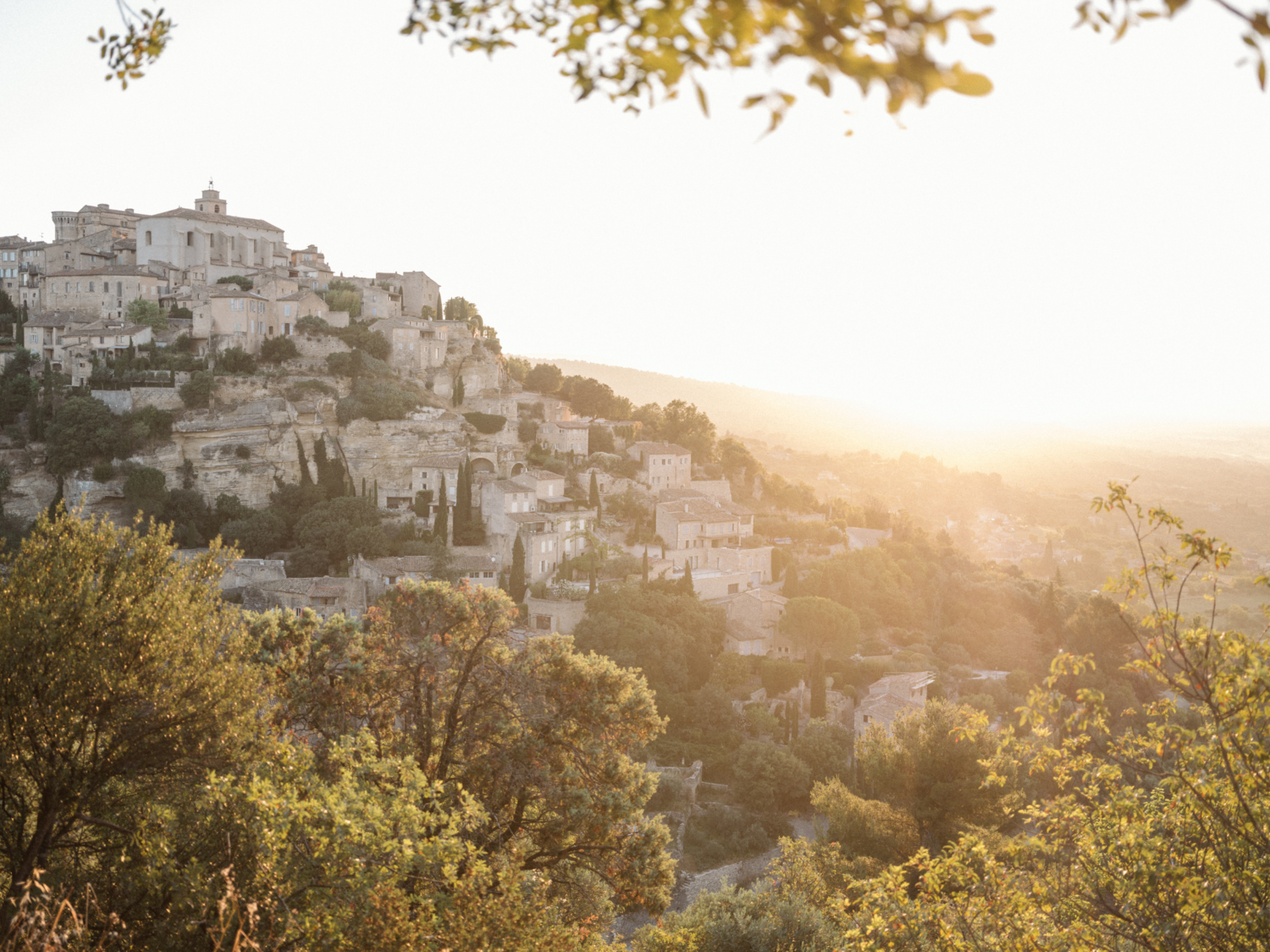 a sunrise view of gordes france