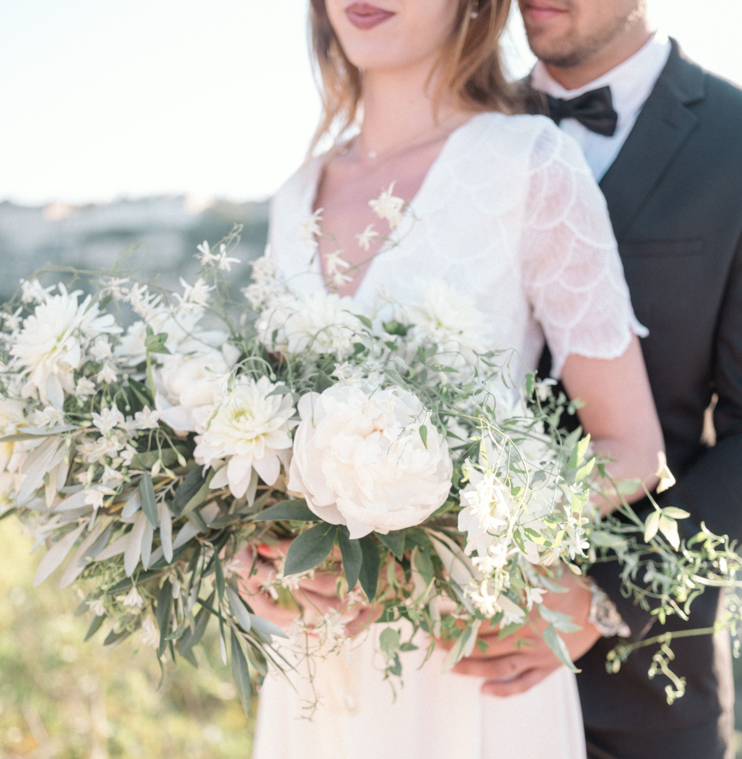 beautiful wedding bouquet in gordes france