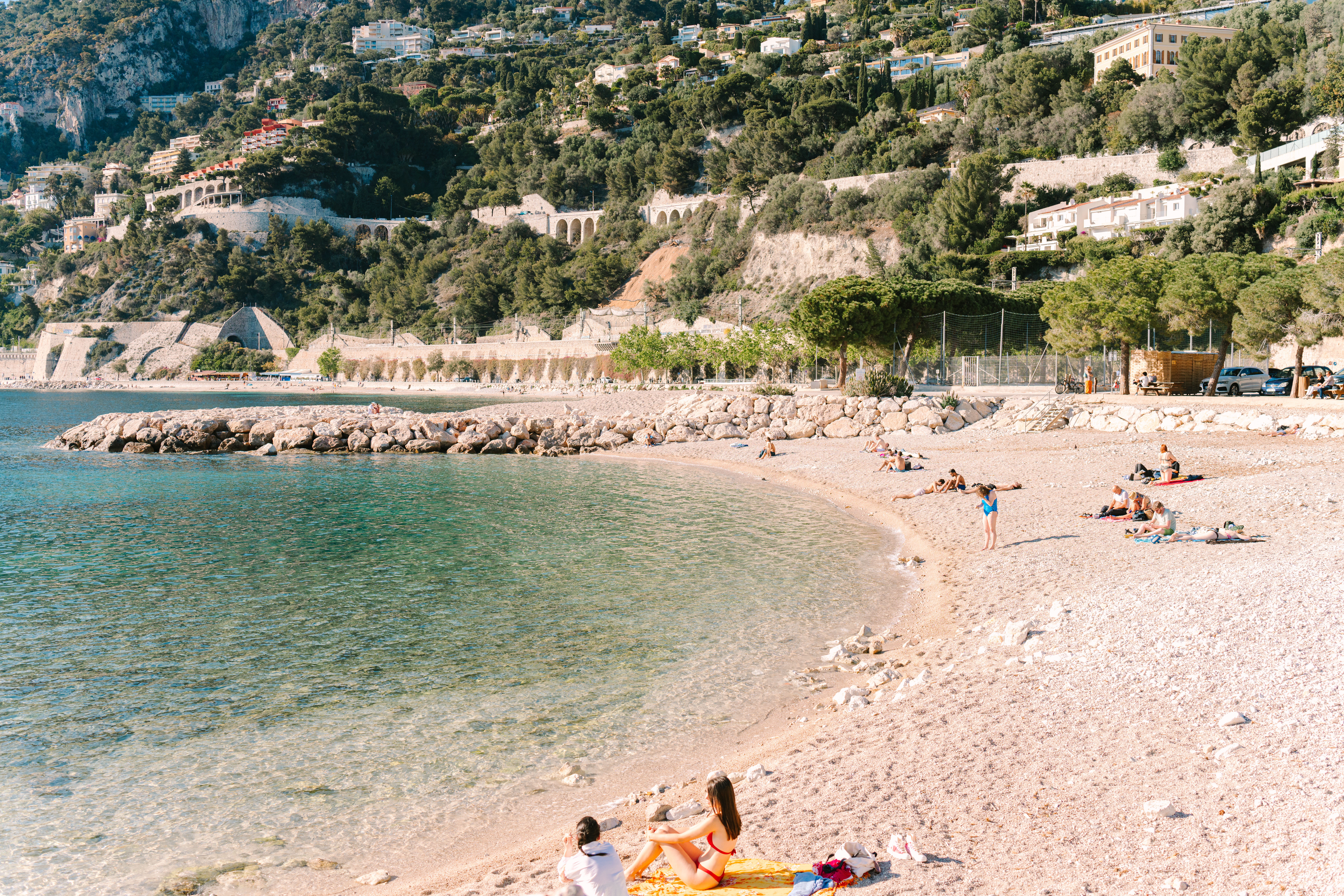 beach in villefranche sur mer