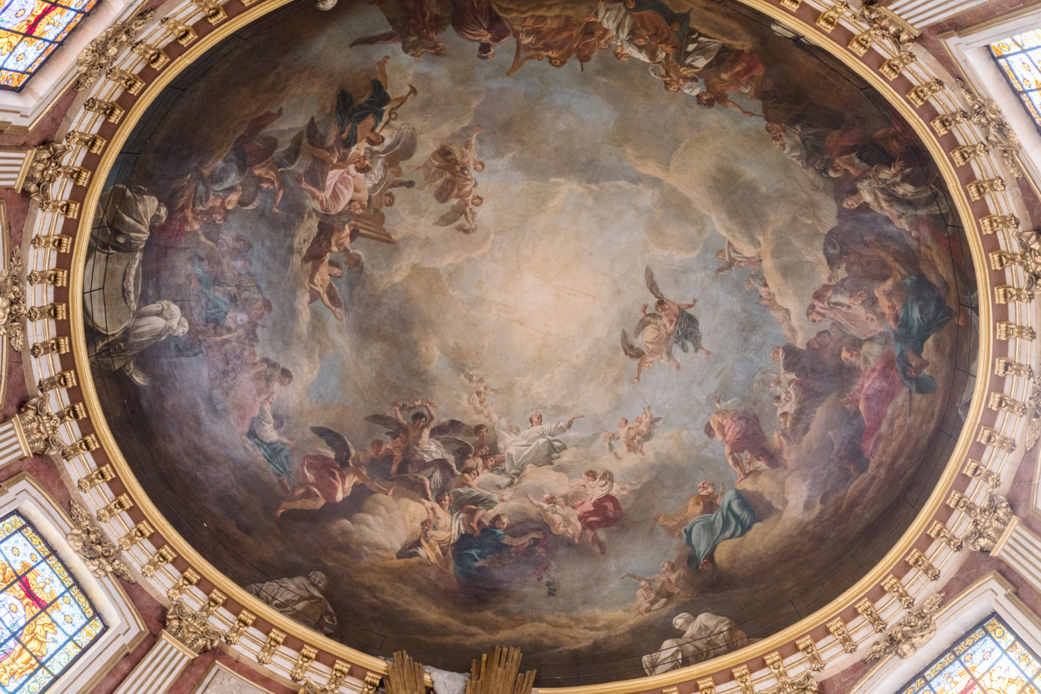 painting on ceiling at eglise saint roch paris