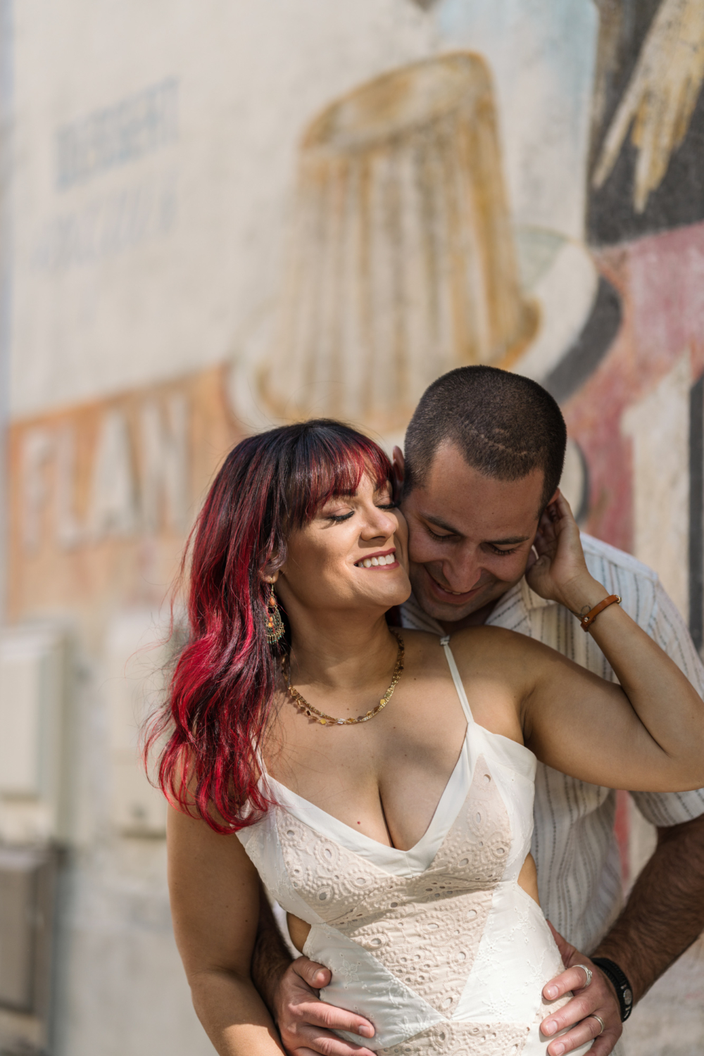 couple have a romantic moment in arles france