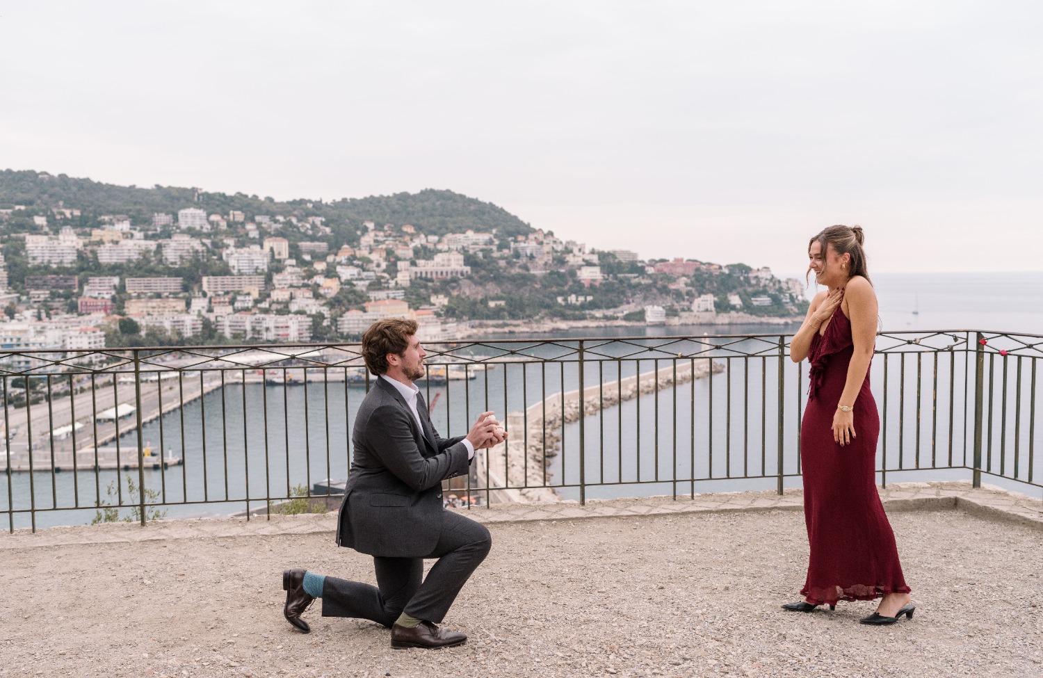 nice france surprise proposal photographer