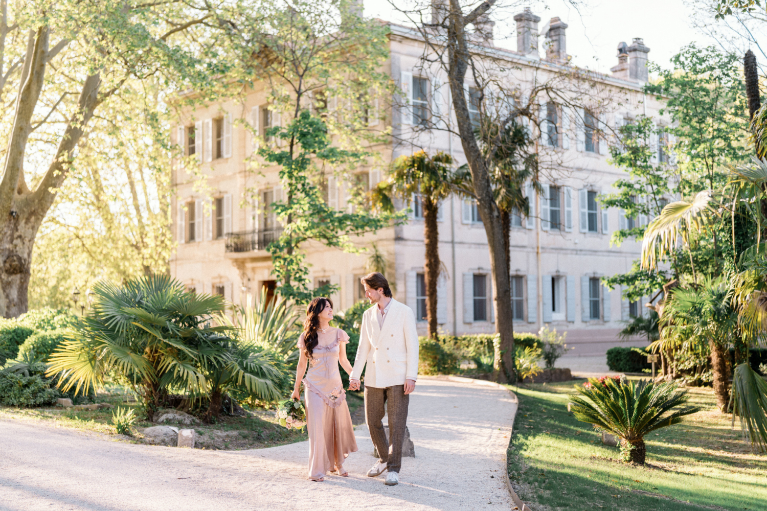 surprise engagement at chateau des alpilles in provence france