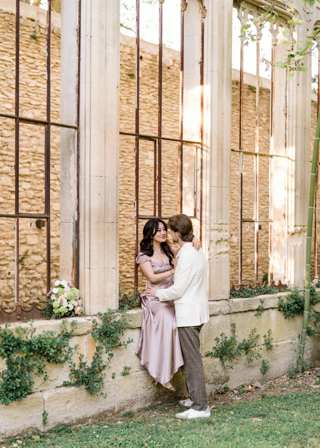 surprise engagement at chateau des alpilles in provence france