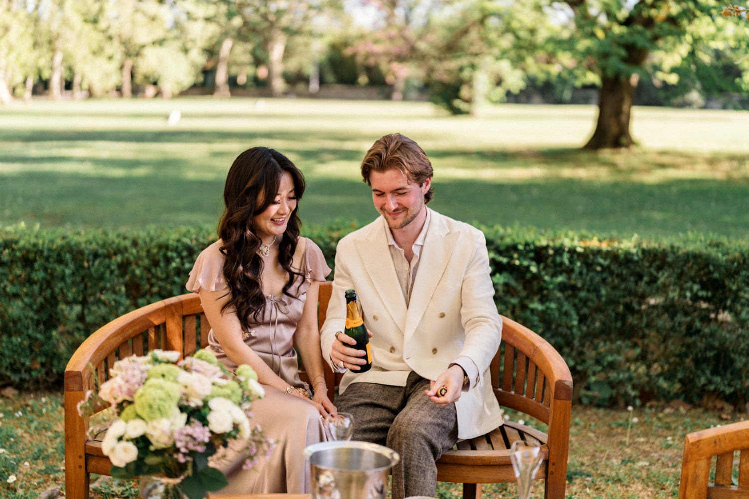 surprise engagement at chateau des alpilles in provence france