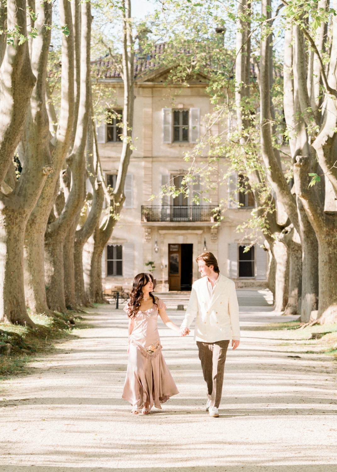 surprise engagement at chateau des alpilles in provence france