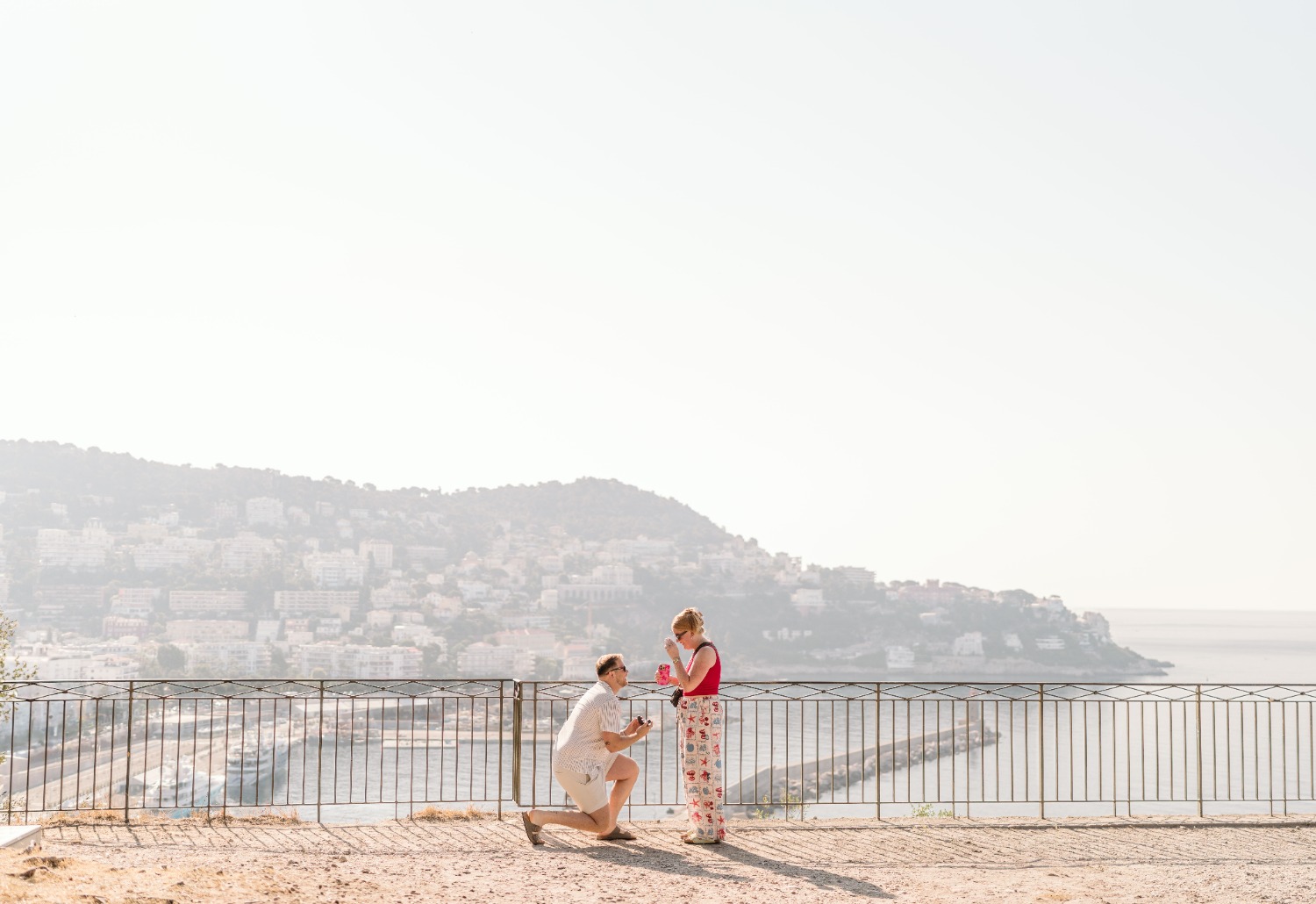 morning proposal in nice, france