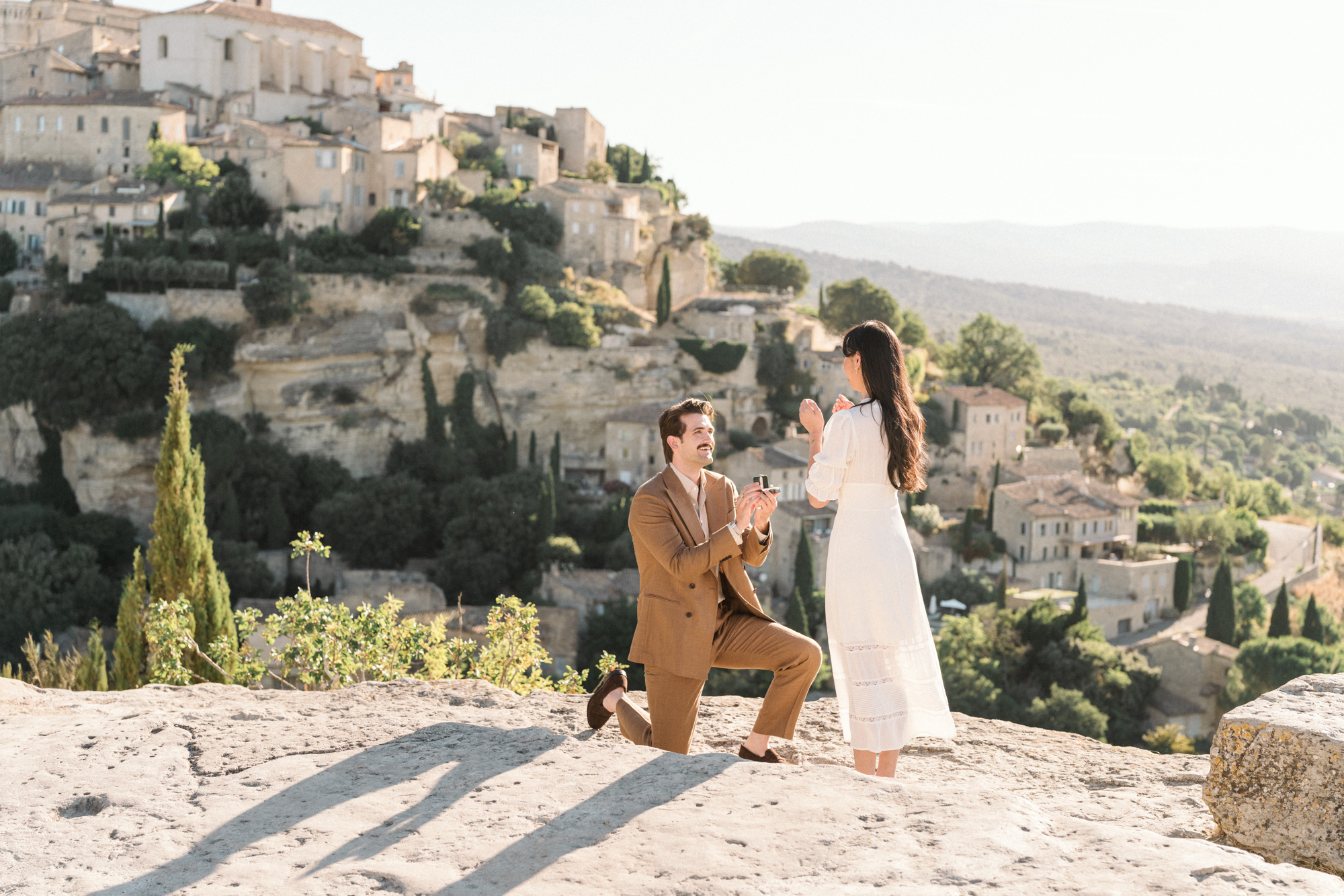 karina leigh - beautiful surprise proposal in gordes france