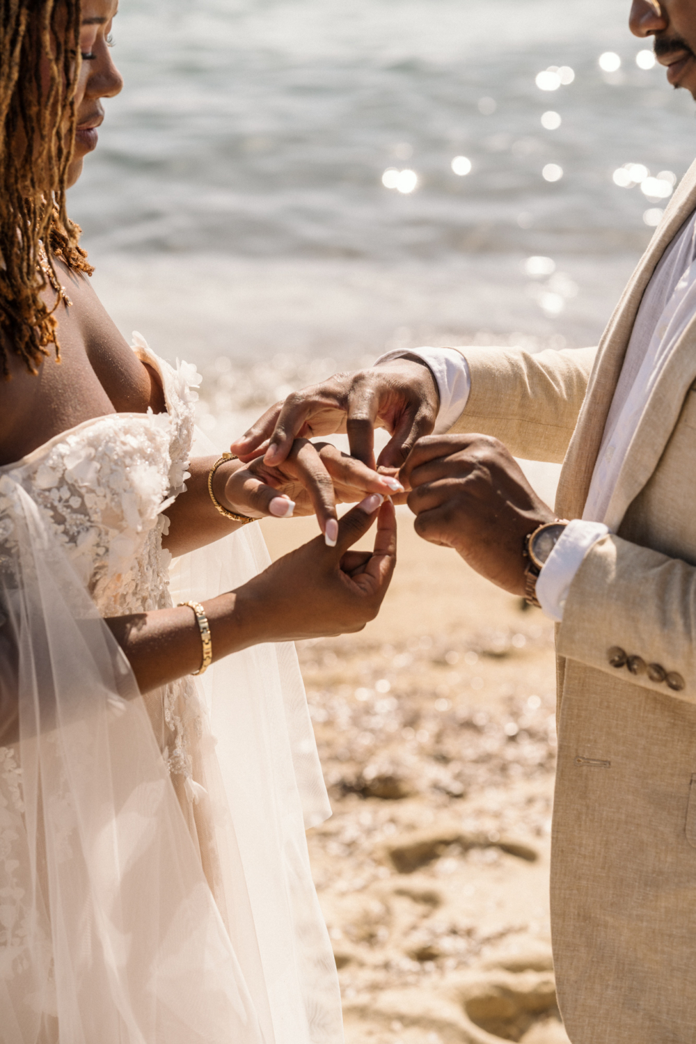 ring exchange for elopement in saint tropez