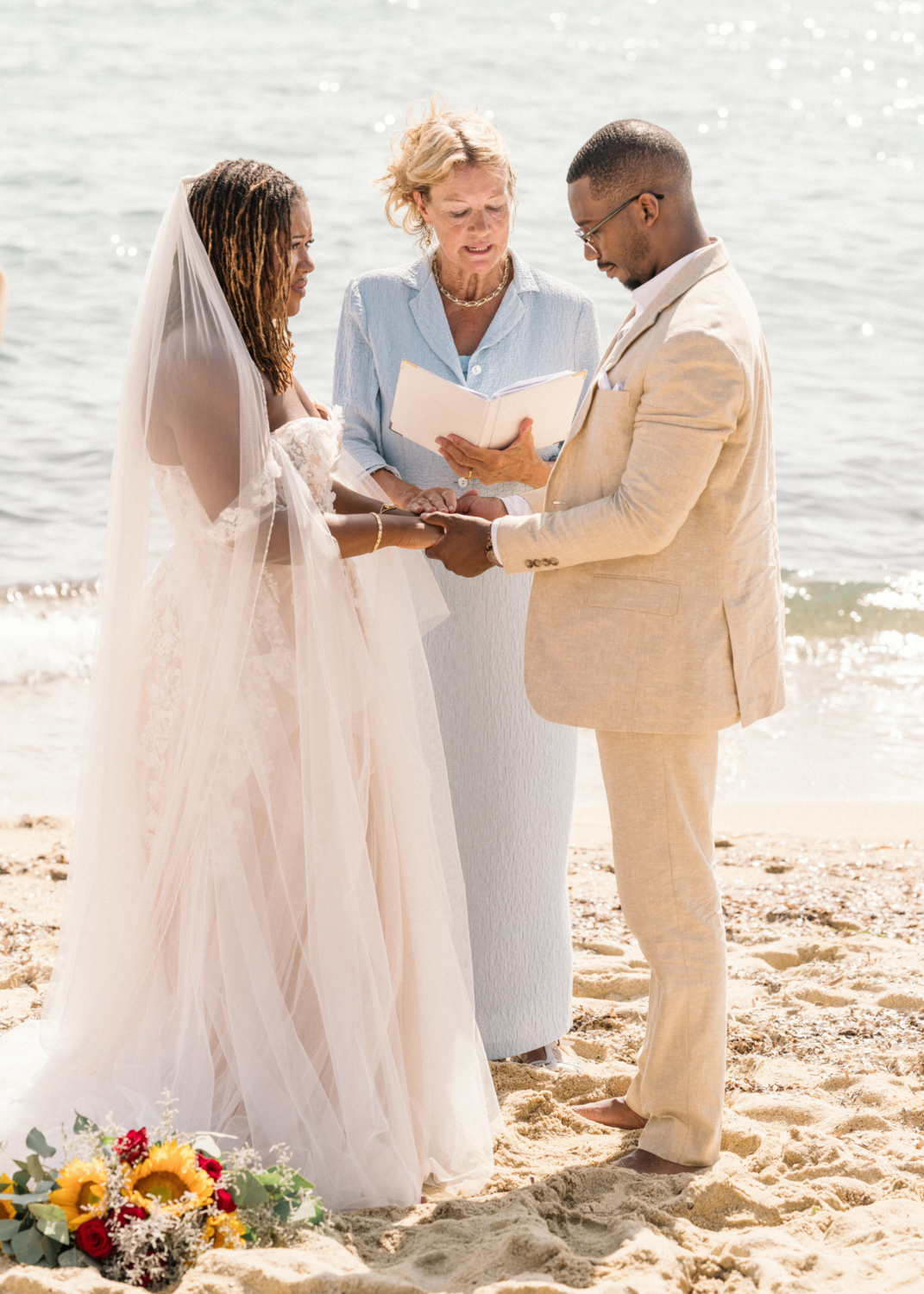 wedding ceremony on the beach in saint tropez