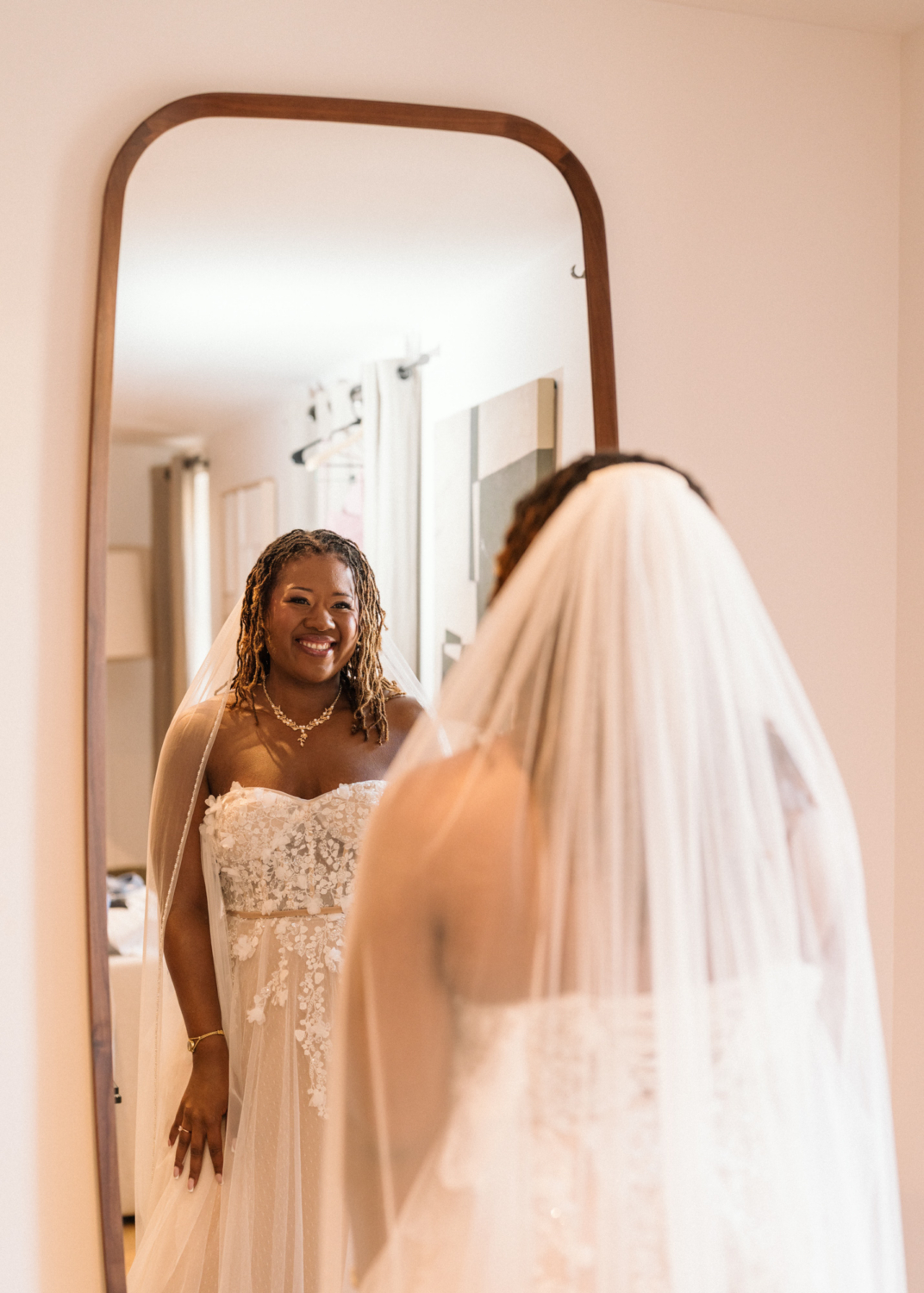 bride gets ready for wedding in saint tropez