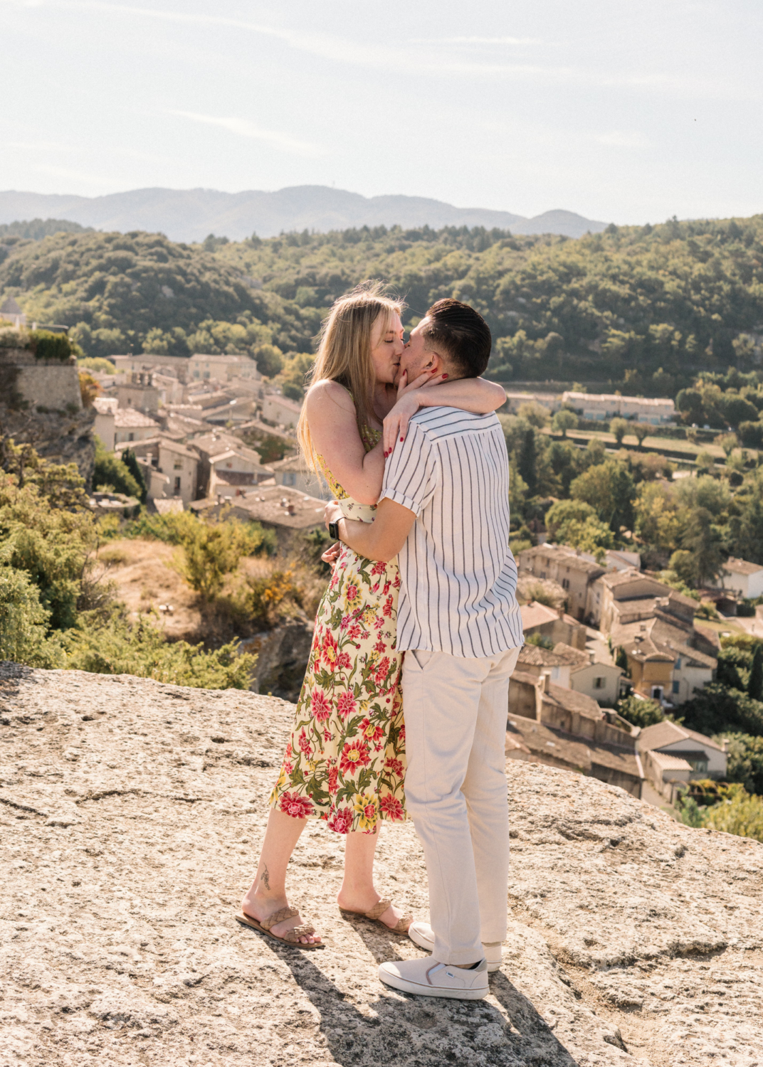 surprise proposal in saignon, provence, france