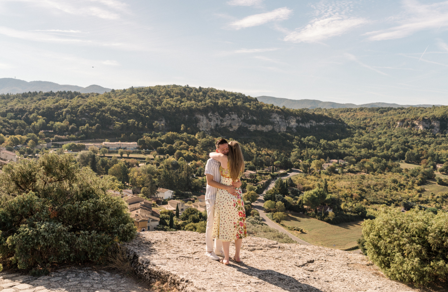 surprise proposal in saignon, provence, france
