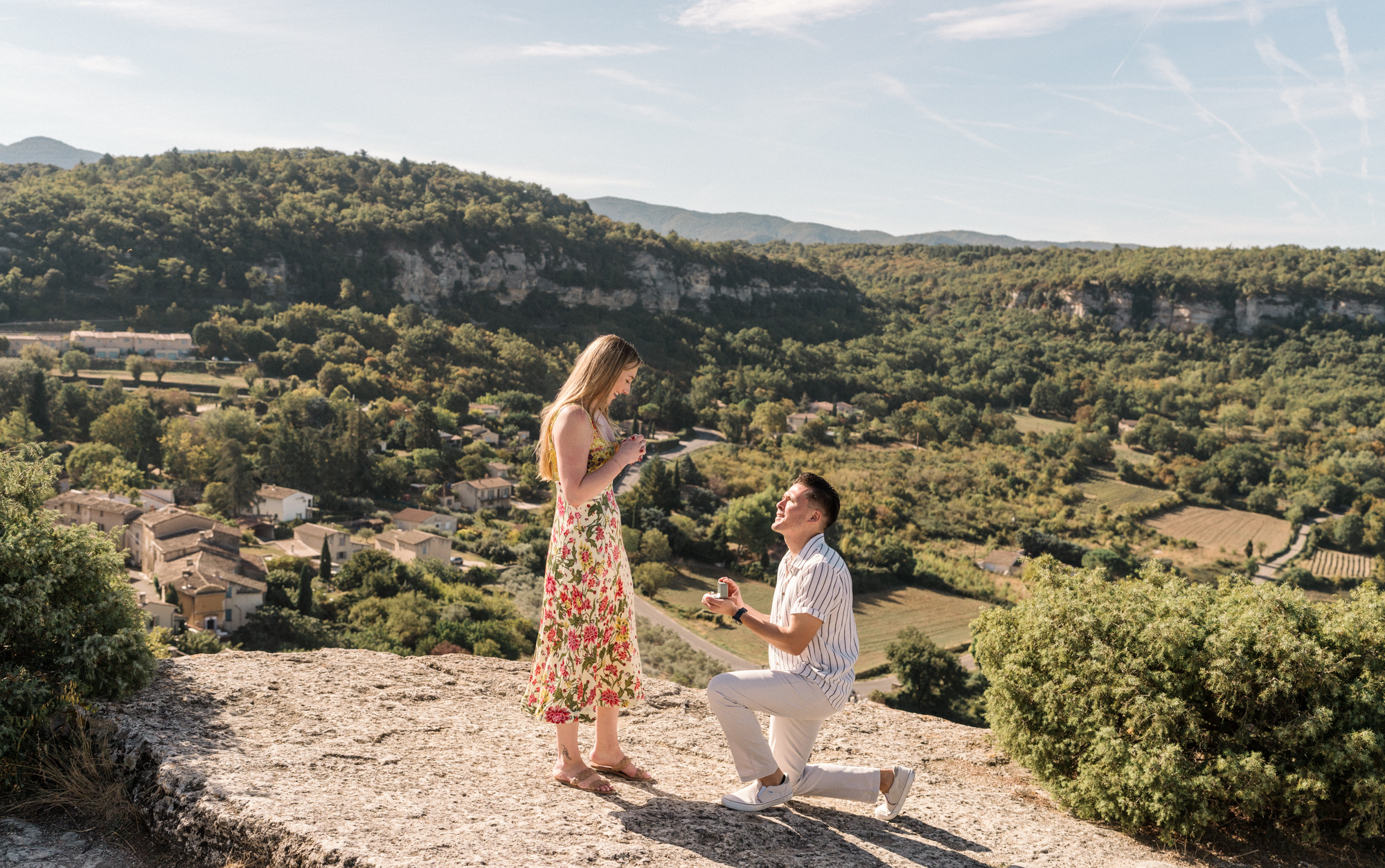 surprise proposal in saignon, provence, france