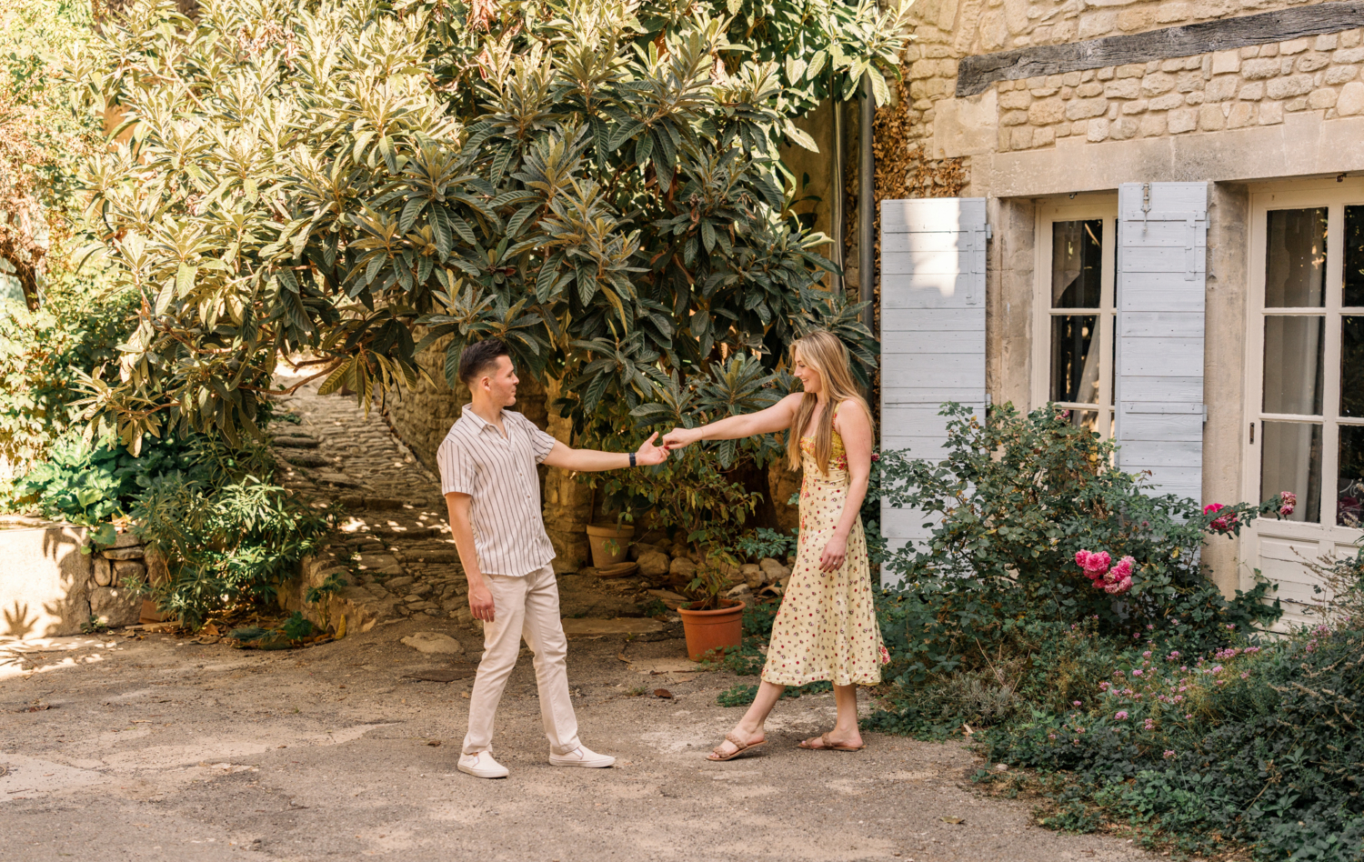 surprise proposal in saignon, provence, france