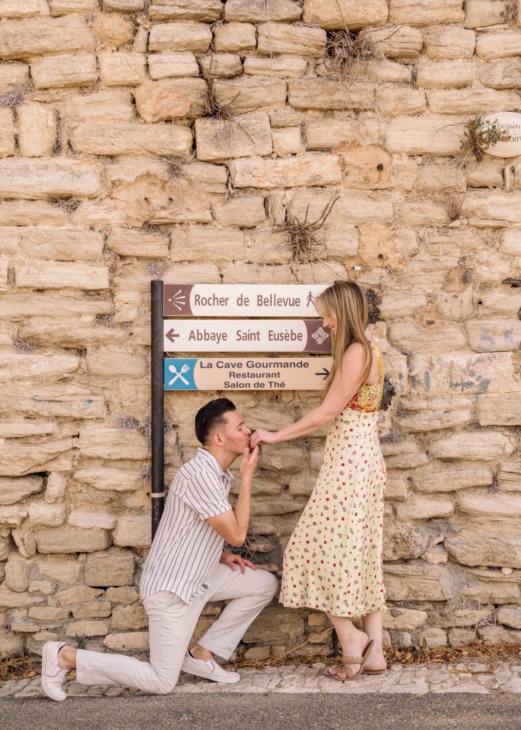 surprise proposal in saignon, provence, france